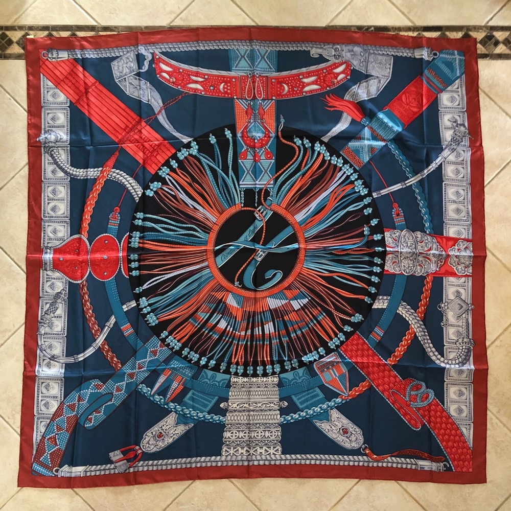 SOLD.  Hermes Silk Scarf 140CM